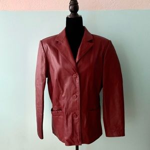 Vintage Red Leather Jacket